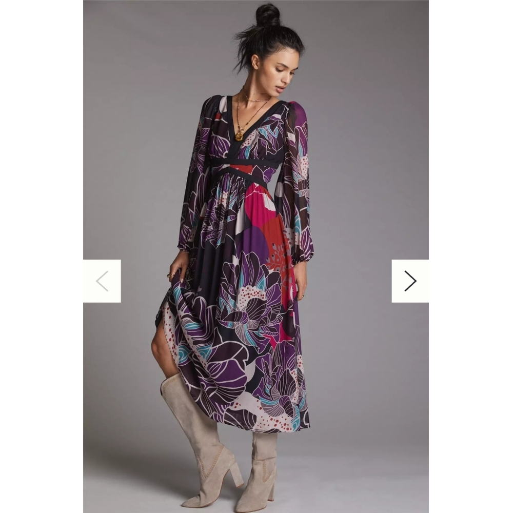 Anthro Let Me Be Floral Dress